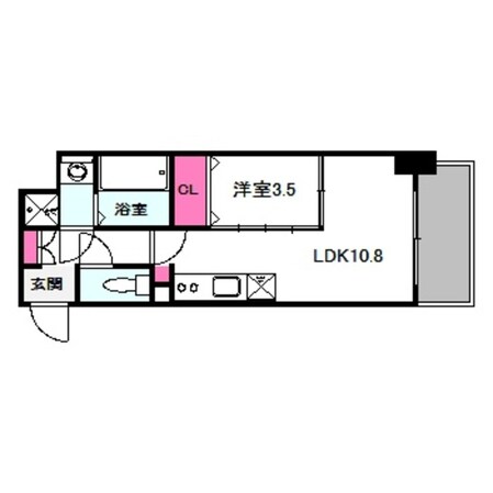 ラ・フォルム天満橋EASTの物件間取画像